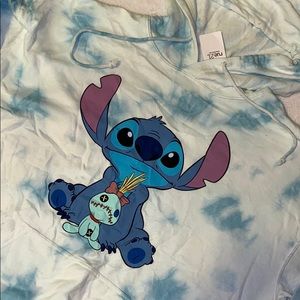 Disney Stitch and Scrump Blue and White Hoodie